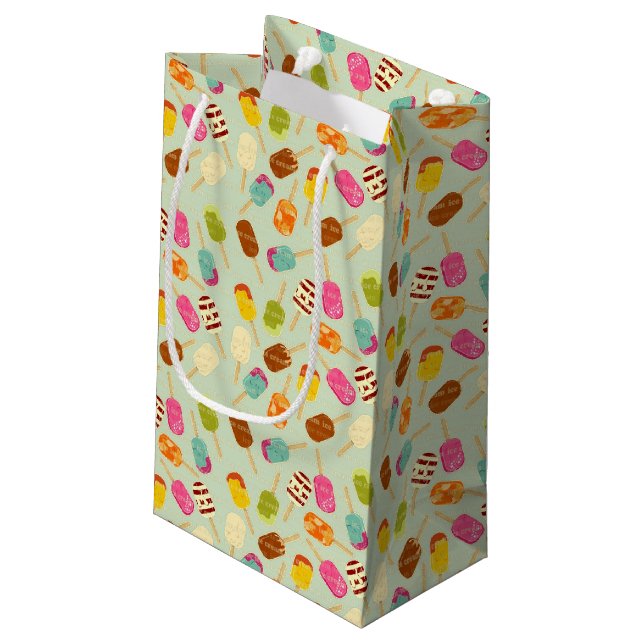 Petit Sac Cadeau Motif de crème glacée (Dos Angle)