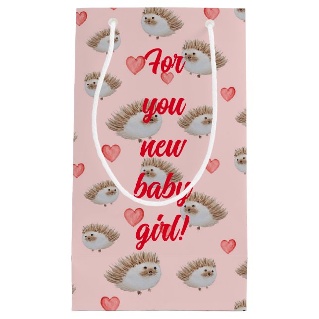 Petit Sac Cadeau Motif de hérisson mignon (Devant)