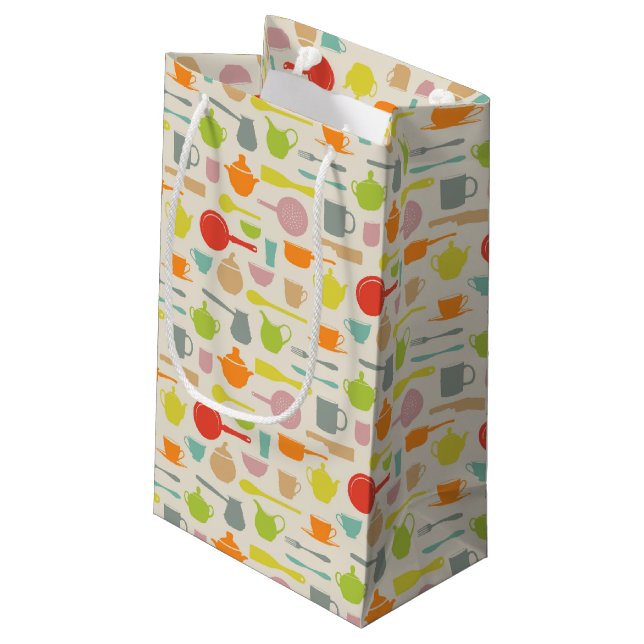 Petit Sac Cadeau Motif de plats (Dos Angle)