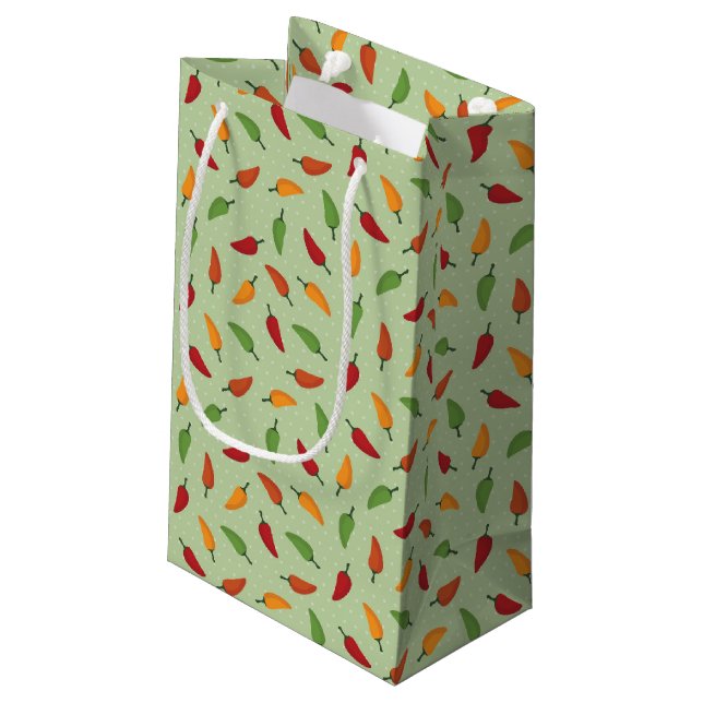 Petit Sac Cadeau Motif de poivre de piments (Dos Angle)