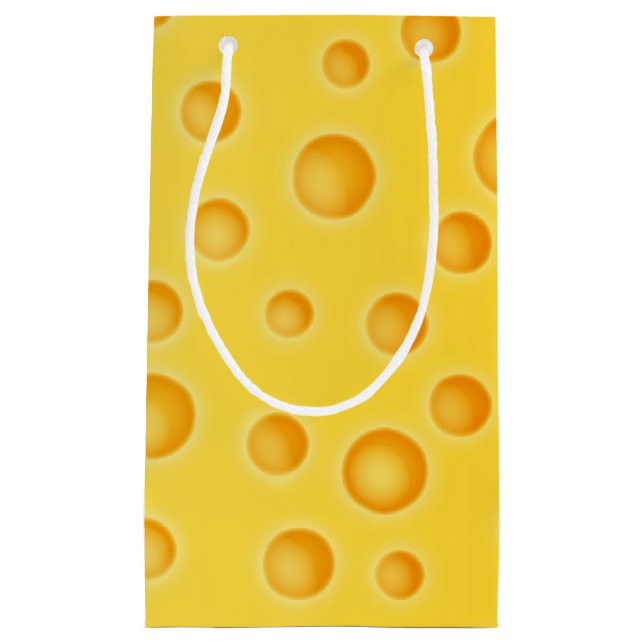 Petit Sac Cadeau Motif de texture au fromage suisse (Devant)