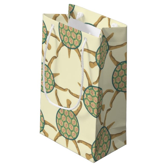 Petit Sac Cadeau Motif de tortue (Dos Angle)