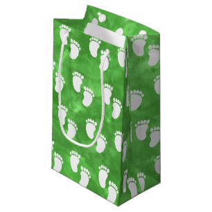 Petit Sac Cadeau Motif d'empreinte écologique Baby shower