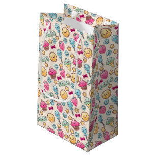 Petit Sac Cadeau Motif d'enfant de Kawaii avec des griffonnages