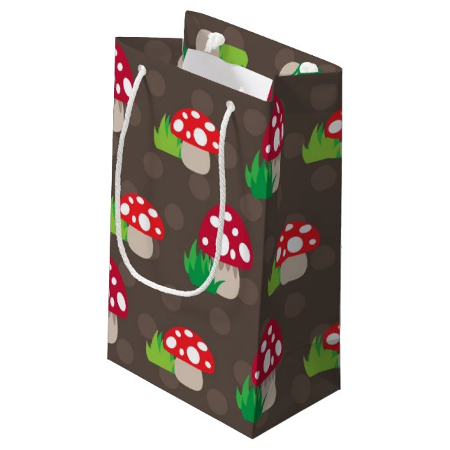 Petit Sac Cadeau motif d'enfants de champignon (Dos Angle)