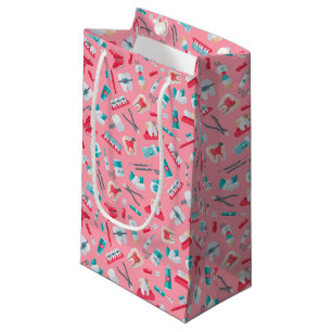 Petit Sac Cadeau Motif dentaire rose