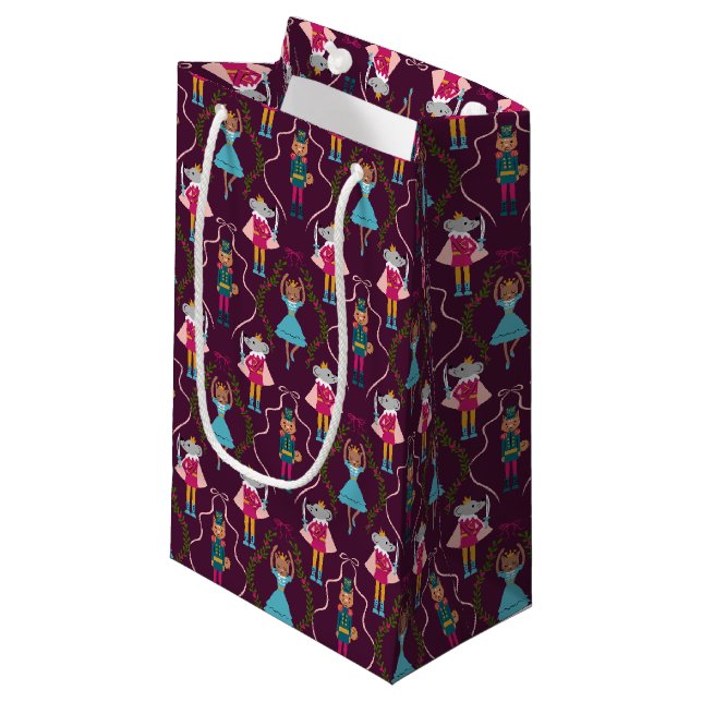 Petit Sac Cadeau Motif des animaux de Noisette rouge (Devant Angle)