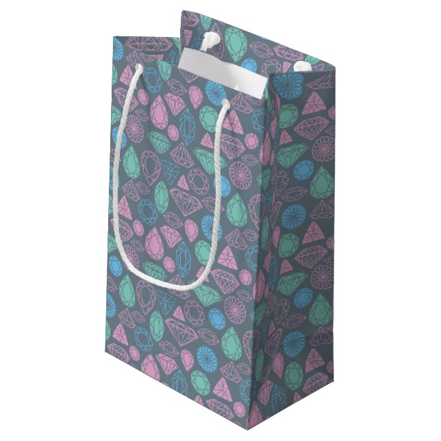 Petit Sac Cadeau Motif d'icône de pierre gemme (Dos Angle)