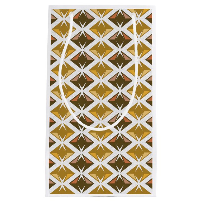 Petit Sac Cadeau Motif d'or de diamants graphique (Devant)
