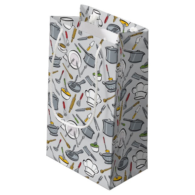 Petit Sac Cadeau Motif d'outils de cuisine (Dos Angle)