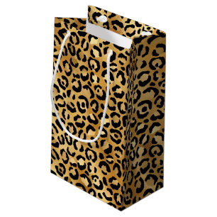 Petit Sac Cadeau Motif Empreinte de léopard sauvage et exotique