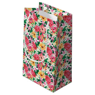 Petit Sac Cadeau Motif floral de ketmie tropicale