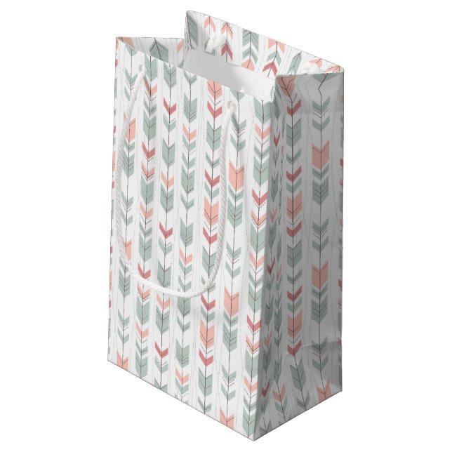 Petit Sac Cadeau Motif géométrique dans le rétro style (Dos Angle)