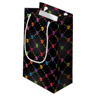 Petit Sac Cadeau Motif multicolore avec des crânes