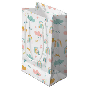Petit Sac Cadeau Motif nuage Rainbow et pluie amusant