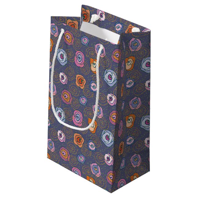 Petit Sac Cadeau Motif rose de champ de résumé (Dos Angle)