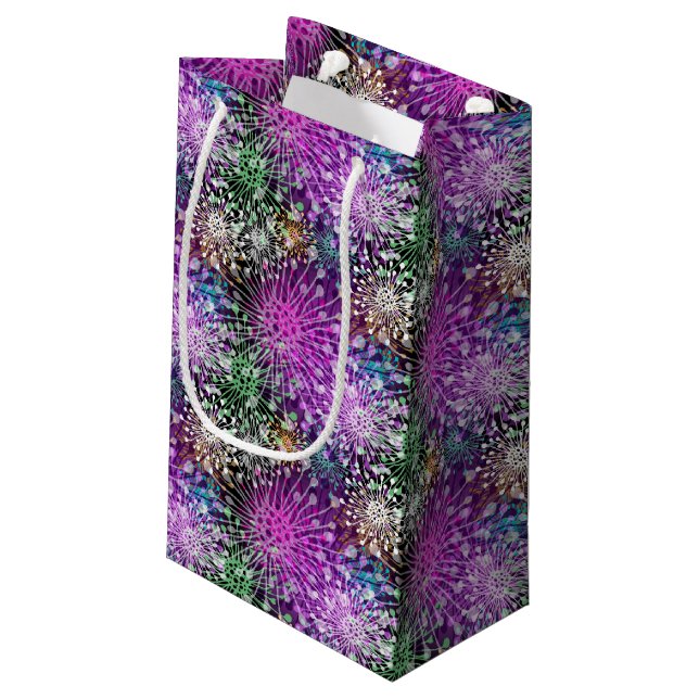 Petit Sac Cadeau Motif tacheté vif (Dos Angle)