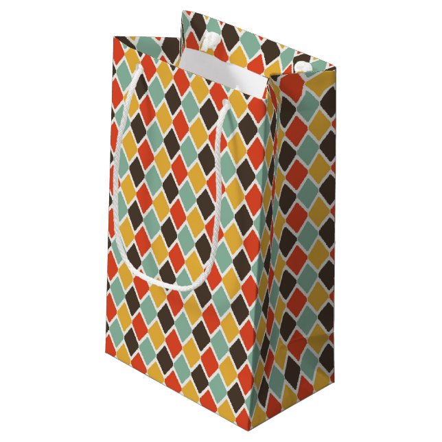 Petit Sac Cadeau Motif tribal de mode d'ikat moderne (Dos Angle)