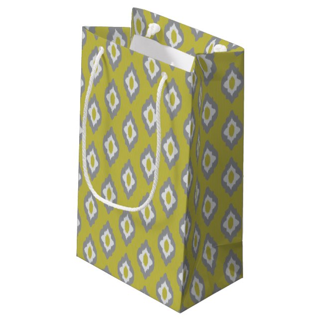 Petit Sac Cadeau Motif vintage d'Ikat (Dos Angle)