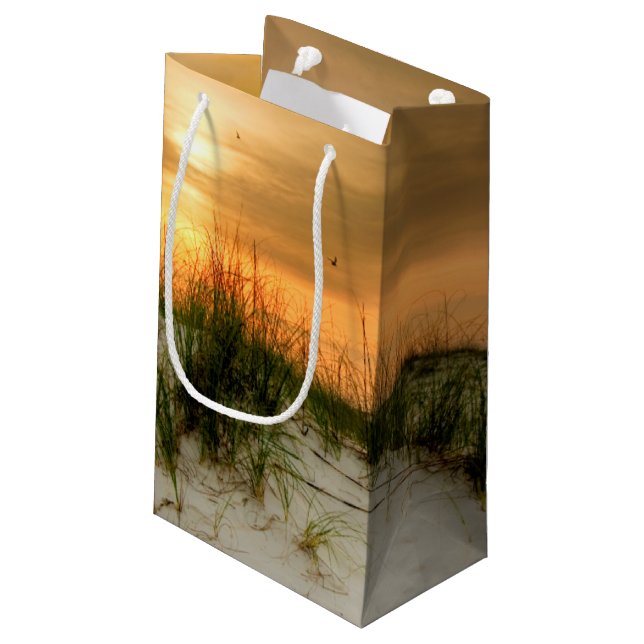 Petit Sac Cadeau Mouettes au lever du soleil (Dos Angle)