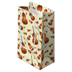 Petit Sac Cadeau Musicien de basse debout Musique enseignant Jazz B