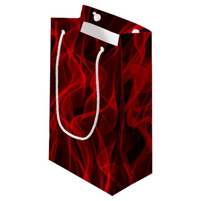 Petit Sac Cadeau Neon Red Curvy Line Abstrait Motif (Devant Angle)