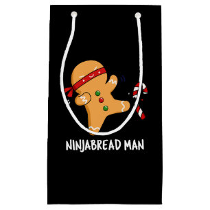 Petit Sac Cadeau Ninjabread Man Funny Gingerbread Pun Dark BG