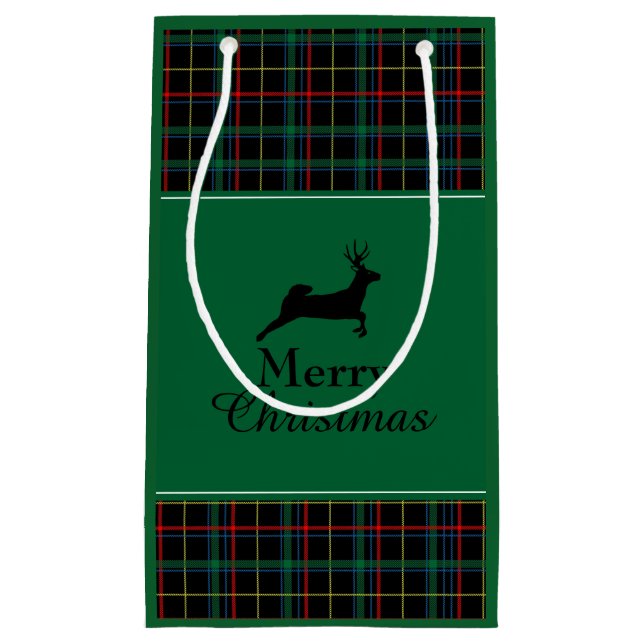 Petit Sac Cadeau Noël du taran et du renne (Devant)
