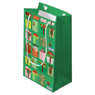 Petit Sac Cadeau Noël vert
