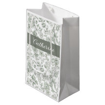Nom de monogramme de toile vintage florale vert sa