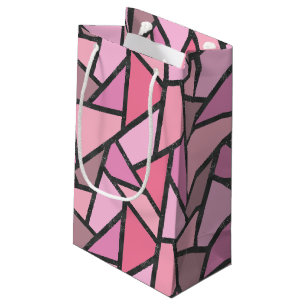 Petit Sac Cadeau Nuances de motif en vitrail de corail