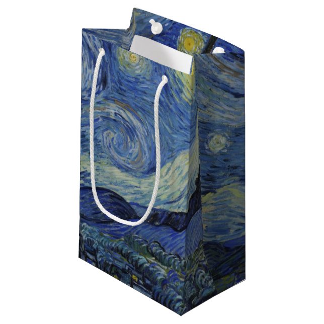 Petit Sac Cadeau Nuit étoilée par Vincent Van Gogh (Devant Angle)