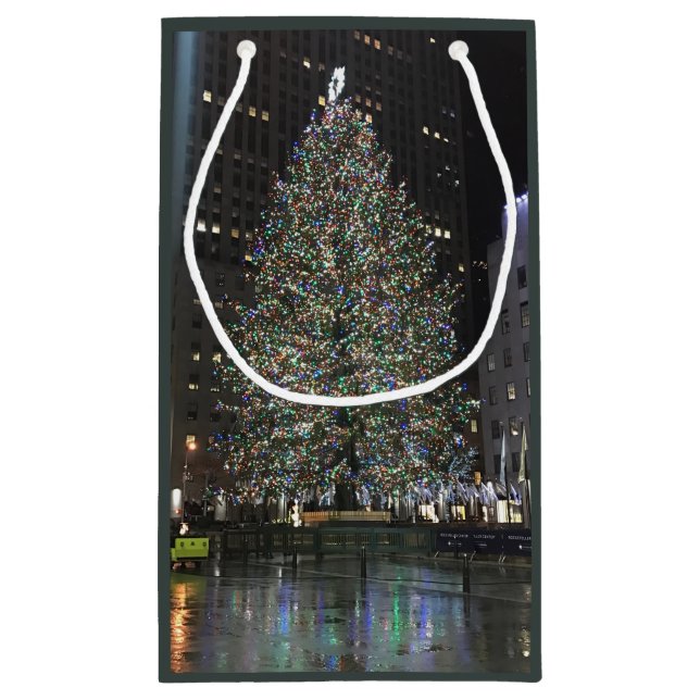Petit Sac Cadeau NYC New York Christmas Tree Rockefeller Center (Dos)