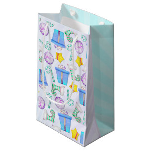 Petit Sac Cadeau O Christmas Whimsey Folk Art