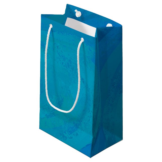 Petit Sac Cadeau Océan bleu (Devant Angle)