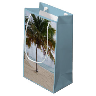 Petit Sac Cadeau Océan et plage avec palmier