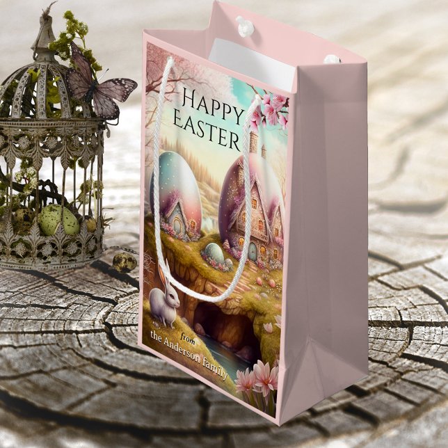 Petit Sac Cadeau Oeufs d'Imaginaire artistique doux et lapin de Pâq (Créateur téléchargé)