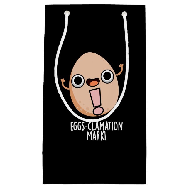 Petit Sac Cadeau OEufs Mark Funny Oeuf Pun Dark BG (Devant)