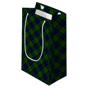 Petit Sac Cadeau Ogilvie tartan bleu vert plaid