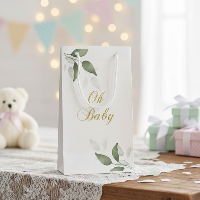 Petit Sac Cadeau Oh Baby gift bag - Botanical baby bag (Créateur téléchargé)