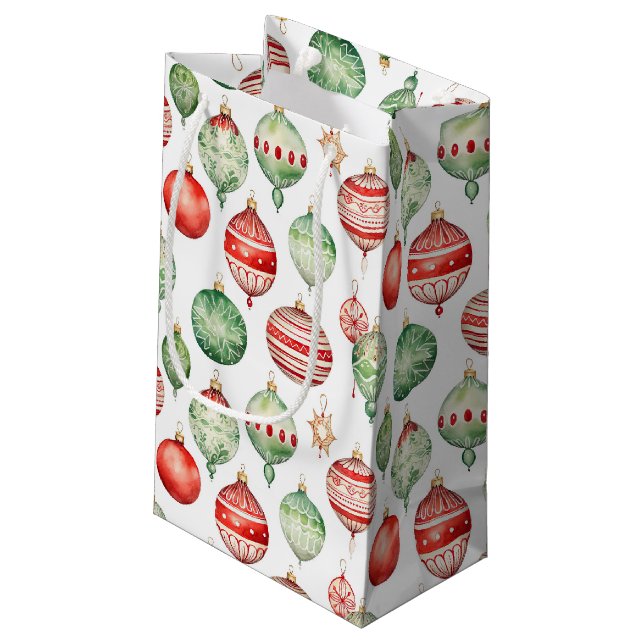 Petit Sac Cadeau Ornements de Noël (Dos Angle)
