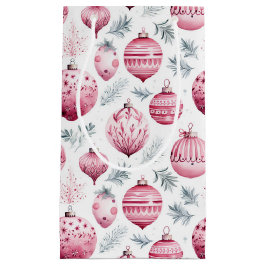 Petit Sac Cadeau Ornements roses