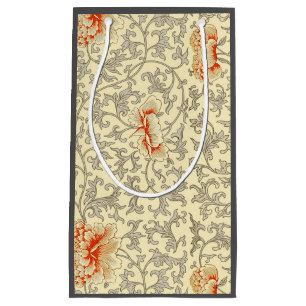 Petit Sac Cadeau Owen Jones Motif Ancien : Corail Floral Gris