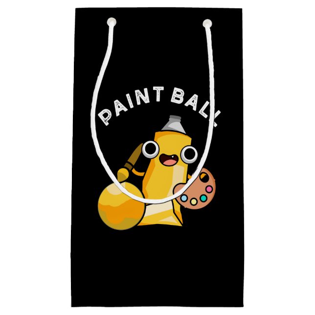 Petit Sac Cadeau Paintball Funny Paint Pun Dark BG (Devant)