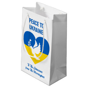 Petit Sac Cadeau Paix textuelle à l'Ukraine