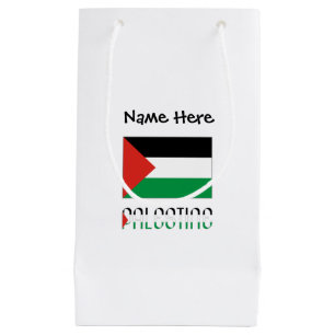 Petit Sac Cadeau Palestine and Palestinian Flag with Your Name