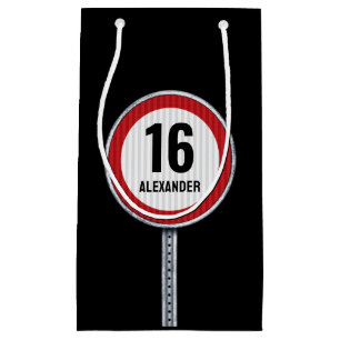 Petit Sac Cadeau Panneau de vitesse pour 16e anniversaire