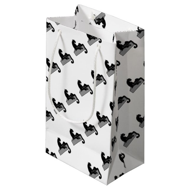 Petit Sac Cadeau Panthère noire (Devant Angle)