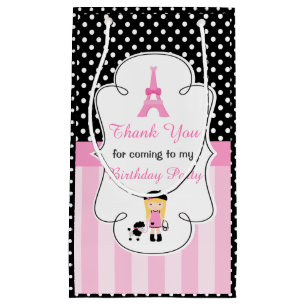 Petit Sac Cadeau Paris Tour Eiffel Blonde Girl