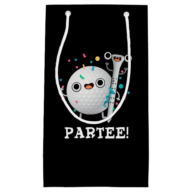 Petit Sac Cadeau Parté Tee joli jeu de golf Dark BG (Devant)